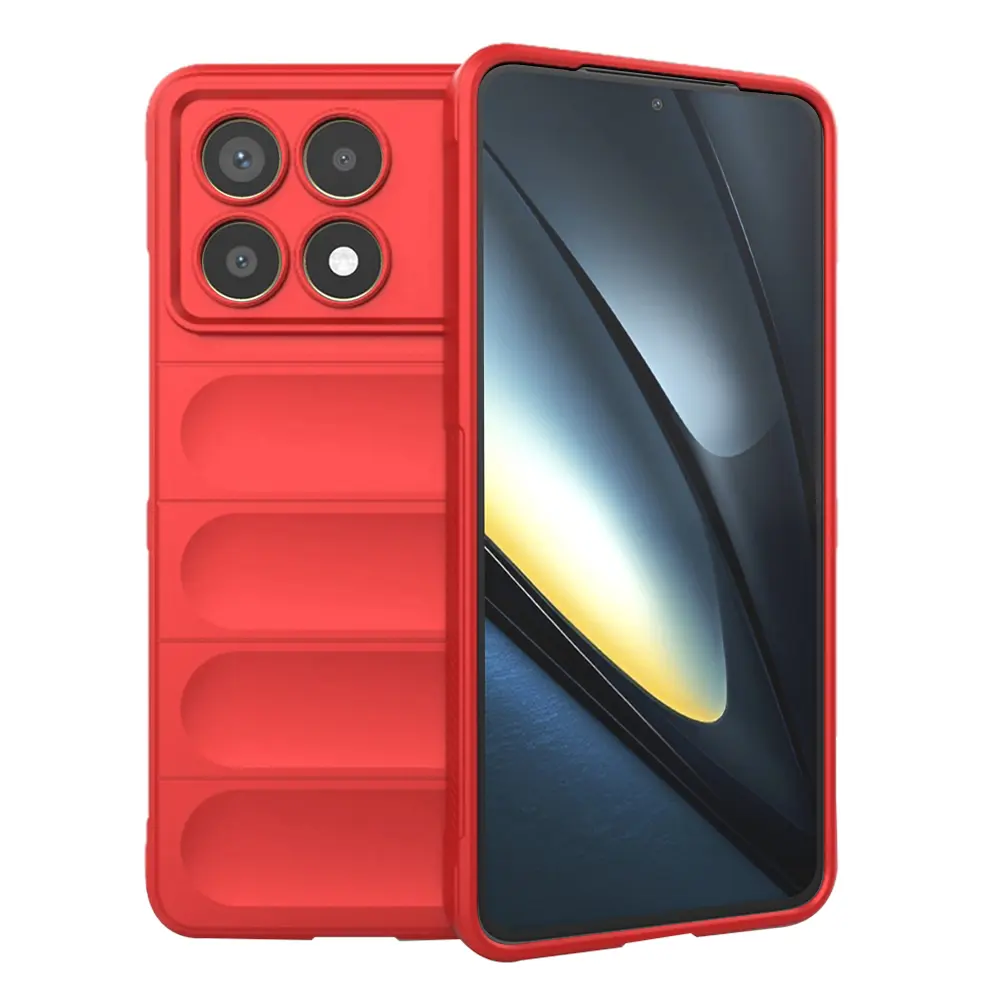 Techsuit Kouzelný Štít Xiaomi Poco F6 Pro Červený