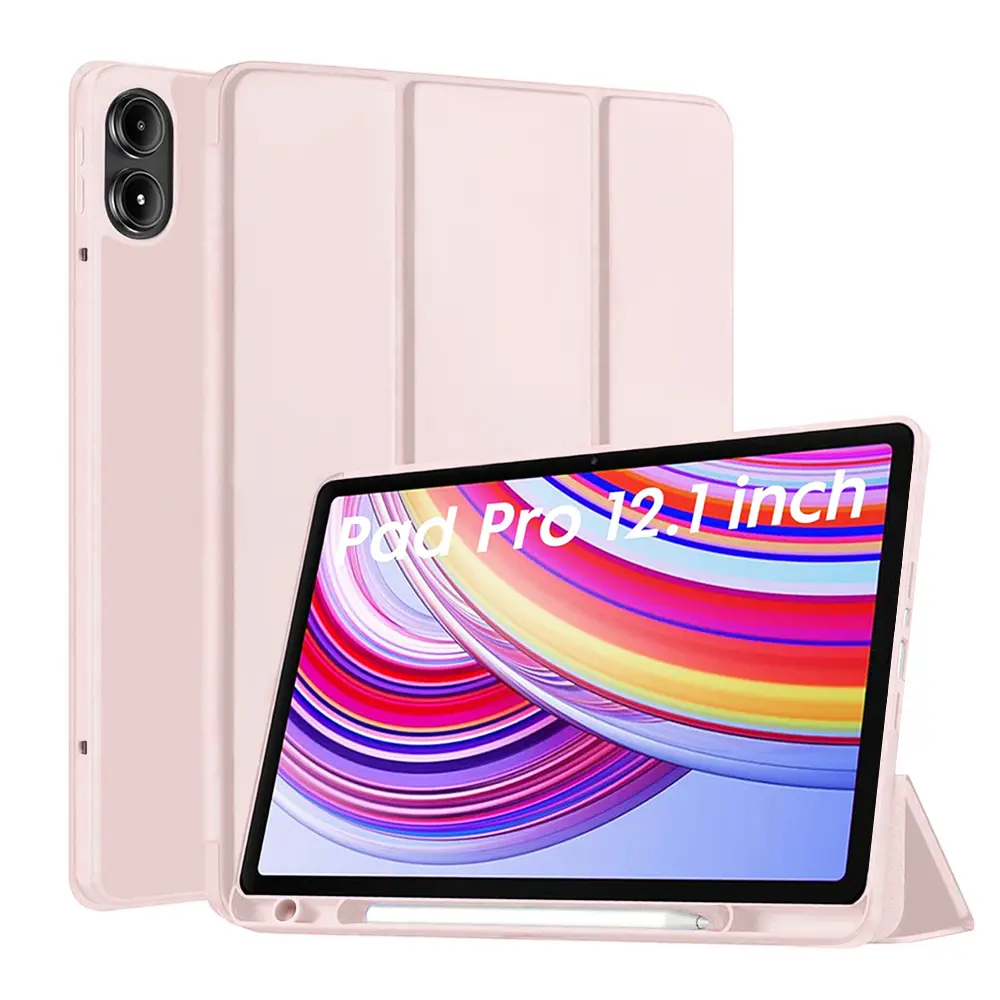 Techsuit Flex Trifold s držákem tužky Redmi Pad Pro Poco Pad Růžová