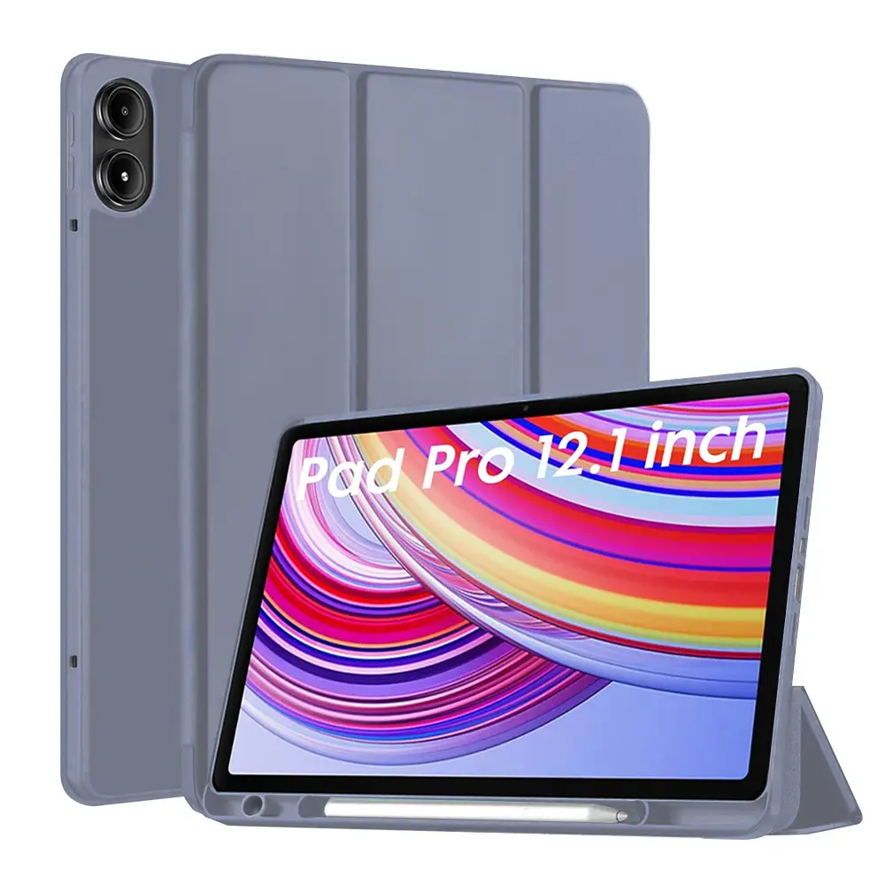 Techsuit Flex Trifold s držákem tužky Xiaomi Redmi Pad Pro Fialová
