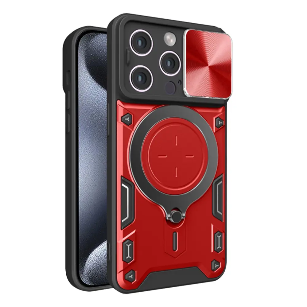 Techsuit CamGuard Pro iPhone 15 Pro Červený