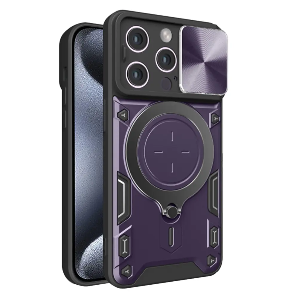 Techsuit CamGuard Pro iPhone 15 Pro Fialový