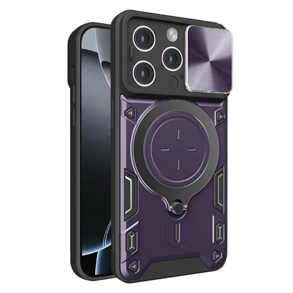 Techsuit CamGuard Pro iPhone 16 Pro fialové pouzdro