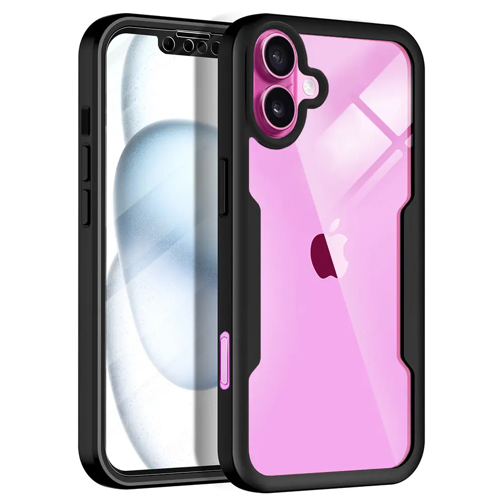 Techsuit ColorVerse 360 Series s ochranným sklem iPhone 16 Plus Černá