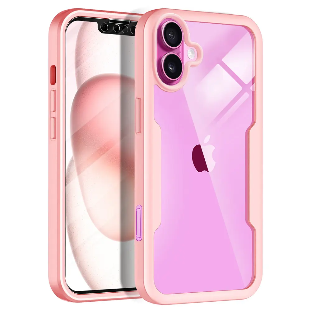 Techsuit ColorVerse 360 Series Ochranné sklo iPhone 16 Plus Růžová