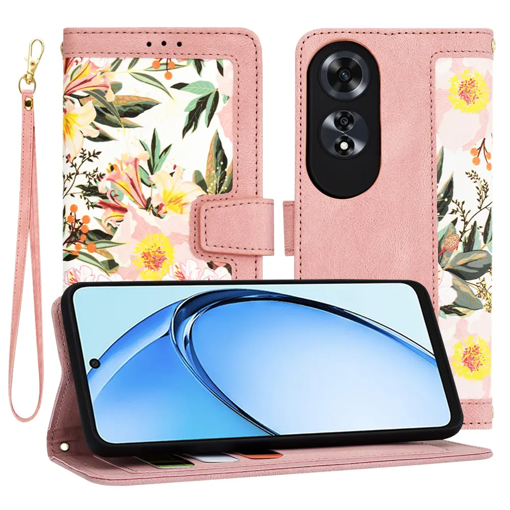 Techsuit Flipové pouzdro Oppo A60 4G Sladká růžová