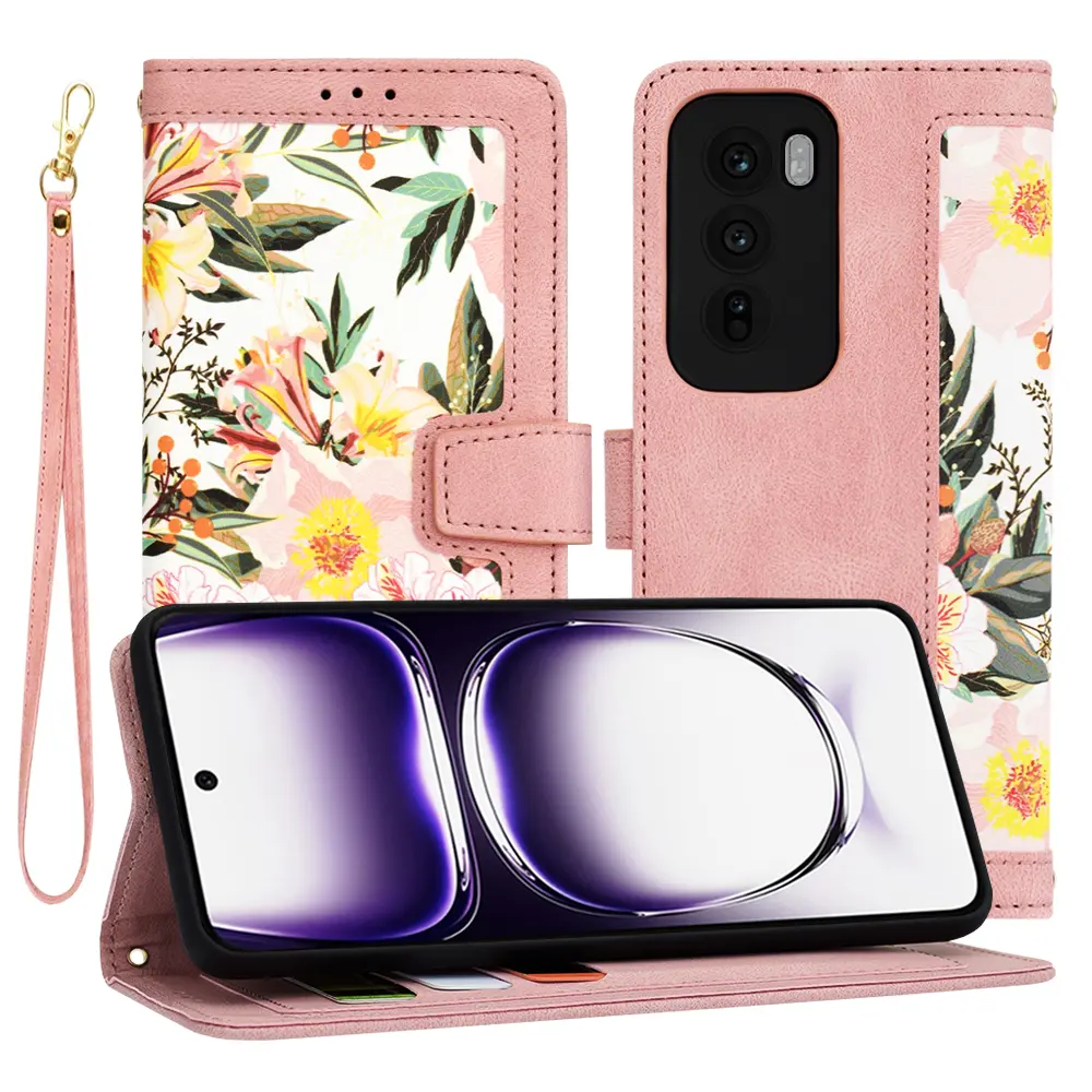 Techsuit FlipCraft pouzdro Oppo Reno12 Sweetheart Pink