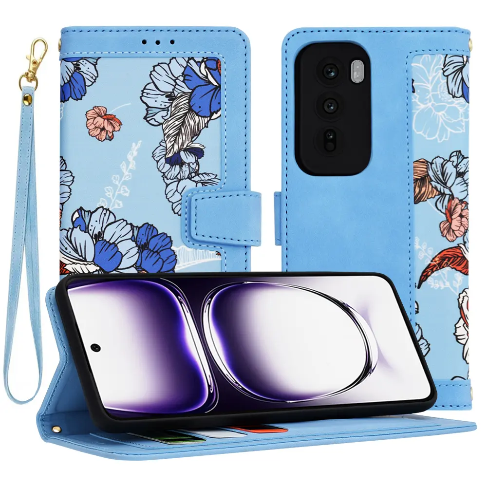 Techsuit FlipCraft Oppo Reno12 Zářivě modrá