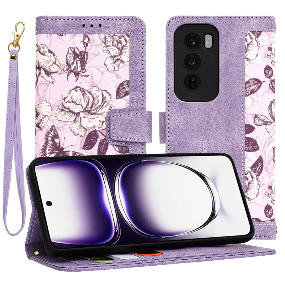 Techsuit FlipCraft Oppo Reno12 Tajemná Fialová