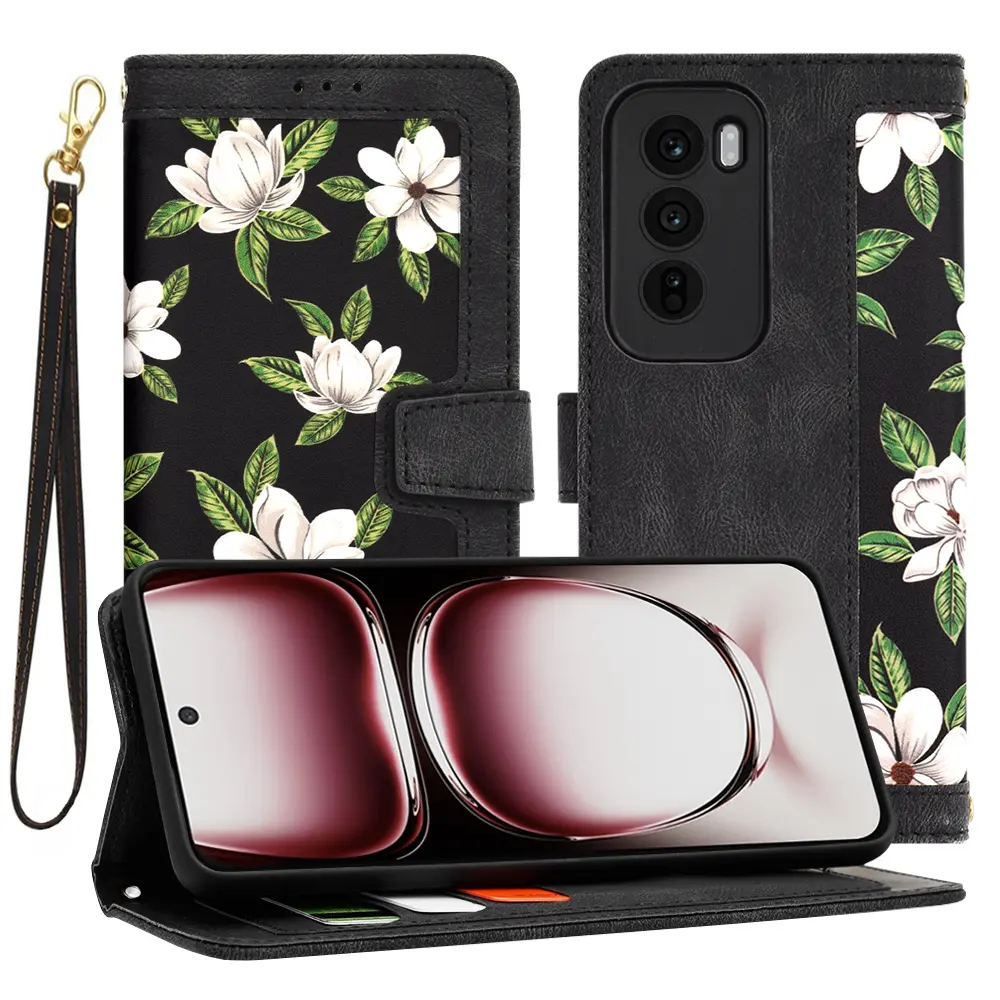 Techsuit FlipCraft obal Oppo Reno12 Pro Flowers of the Dawn