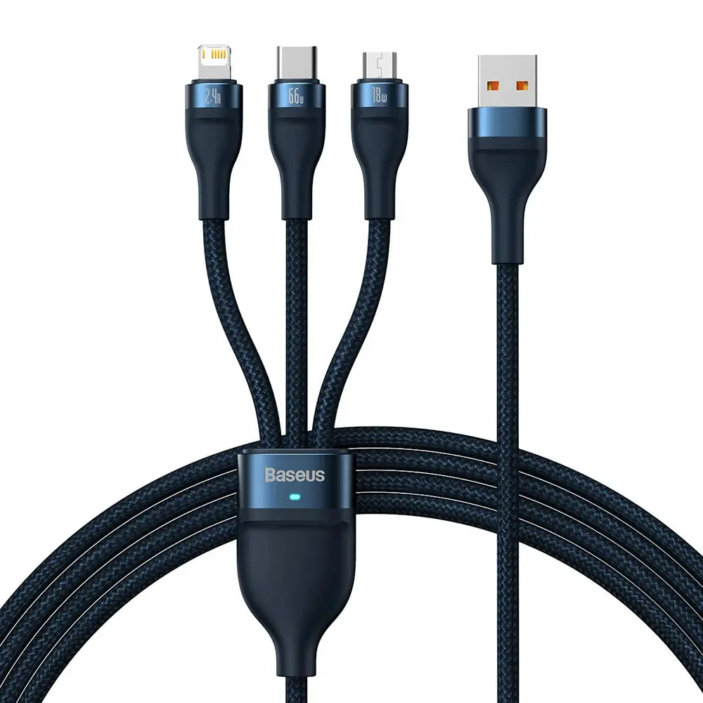 Baseus Data Cable Flash Series 2 CASS040003 66W 1.2m modrý