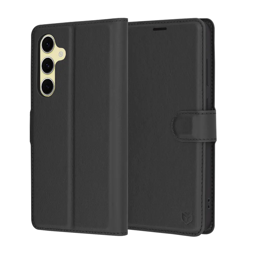 Techsuit Leather Folio pouzdro Samsung Galaxy S24 FE černé