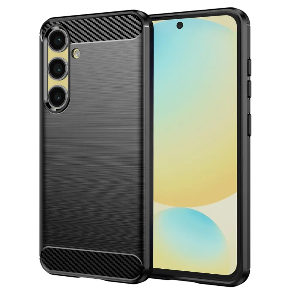 Techsuit Karbon Silikon Samsung Galaxy S24 FE Černý