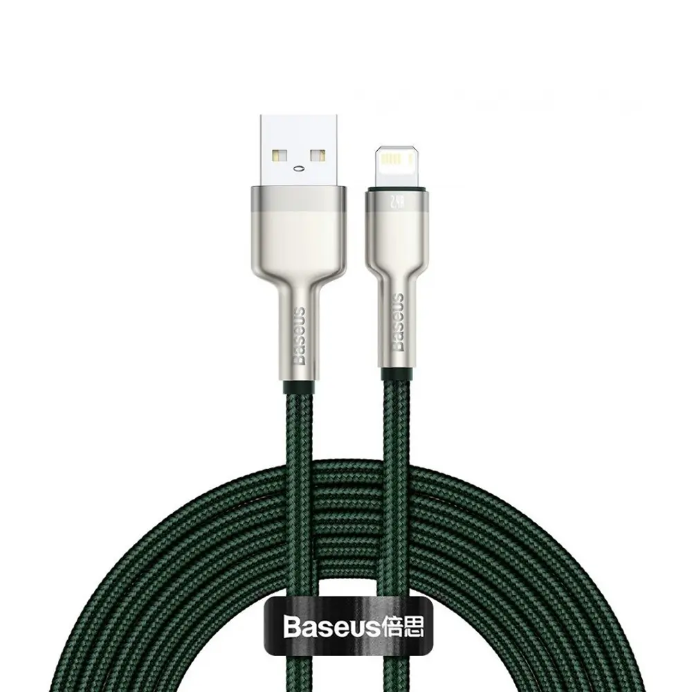 Baseus Cafule datový kabel USB Lightning 2.4A 2m Green