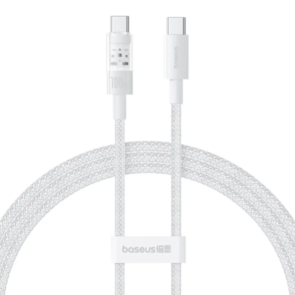 Baseus Data Cable Gem Type-C 100W 2m Měsíční bílá