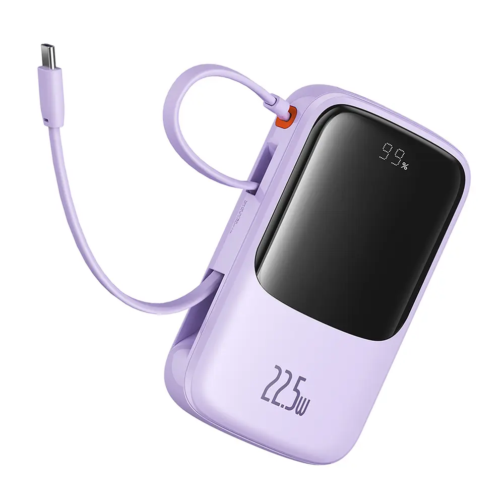 Baseus Powerbanka Qpow Pro+ 10000mAh Kabel Type-C Fialová