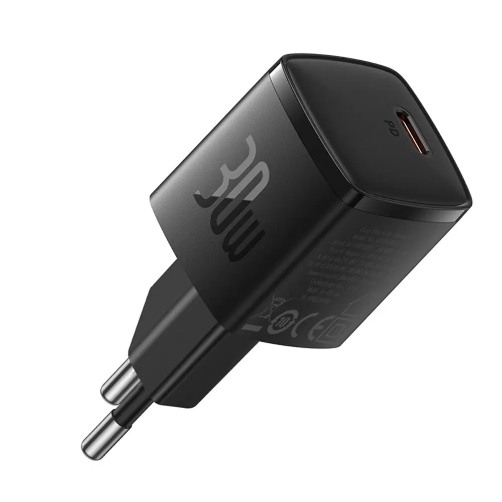 Baseus Wall Charger Cube Pro nabíječka 30W USB C černá