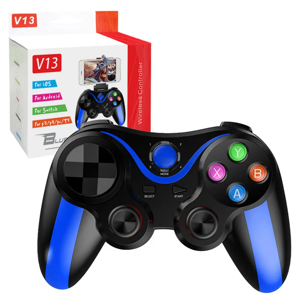 Techsuit Bezdrátový ovladač V13 Bluetooth 2.4G 400mAh modrý