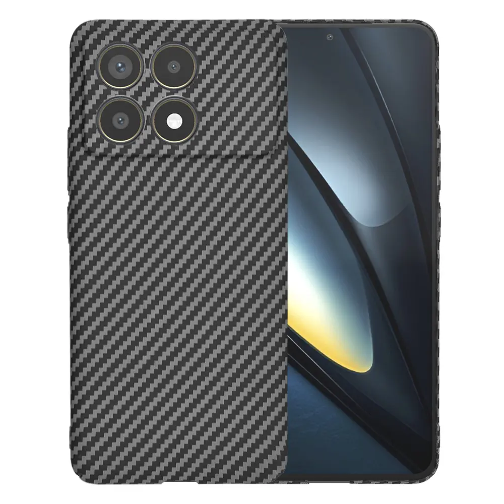 Techsuit Karbonová skořepina Xiaomi Poco F6 Pro Černá
