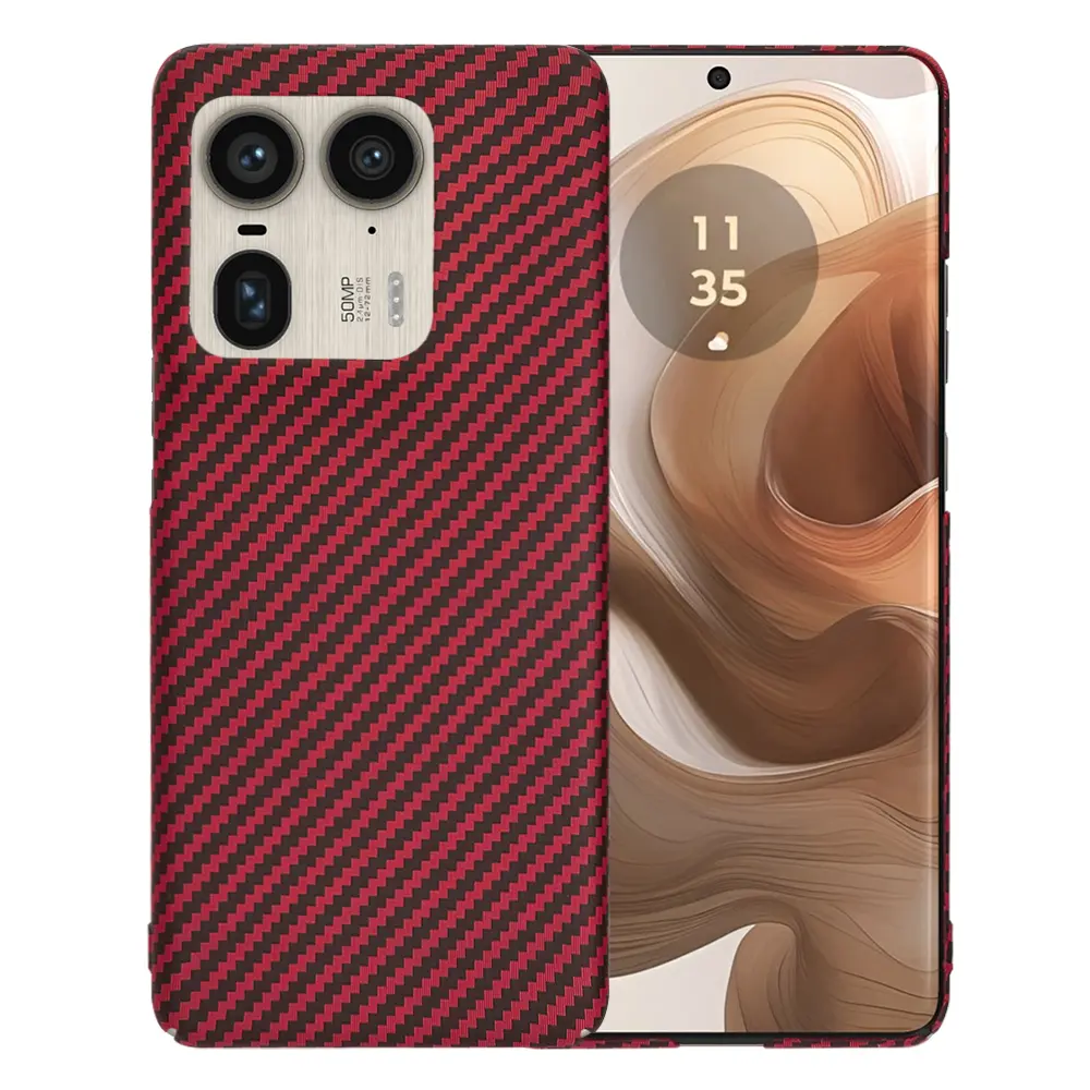 Techsuit Carbonite FiberShell Motorola Edge 50 Ultra Red