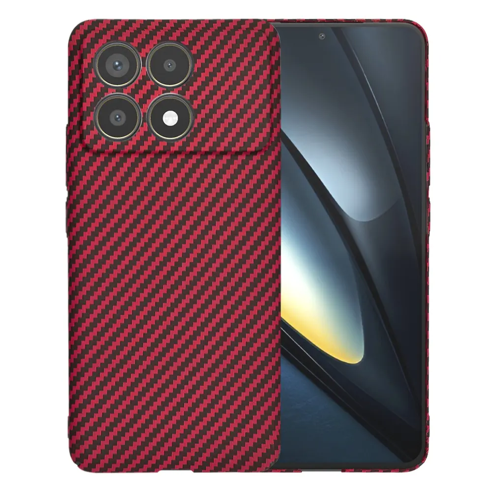 Techsuit Carbonite kryt pro Xiaomi Poco F6 Pro červený