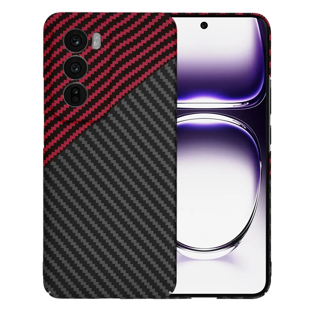 Techsuit Carbonite FiberShell pro Oppo Reno12 Red Vortex