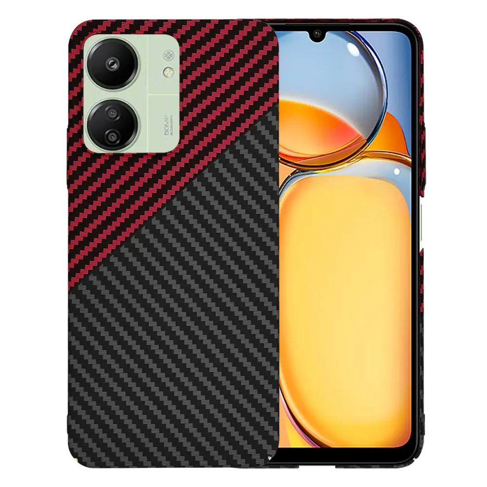 Techsuit Carbonite Xiaomi Redmi 13C Poco C65 Red Vortex