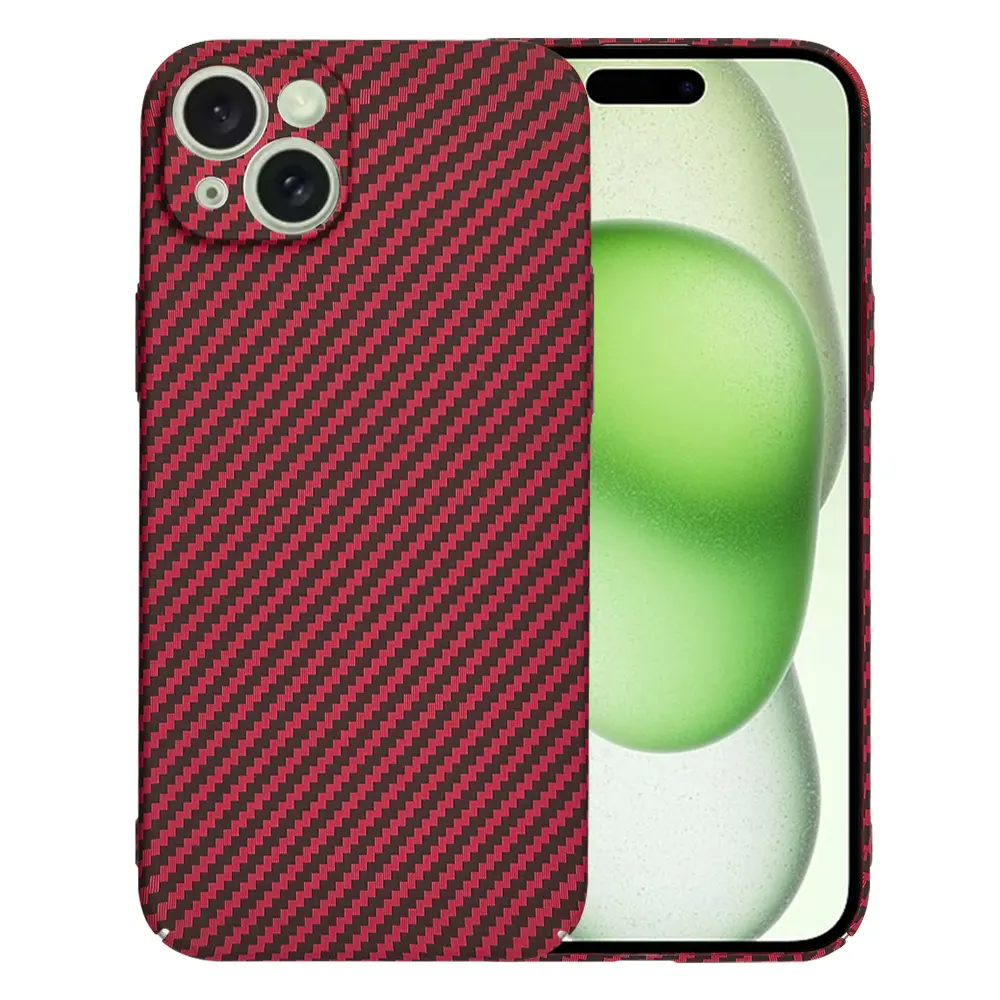 Techsuit Carbonite FiberShell pro iPhone 15 Plus červený