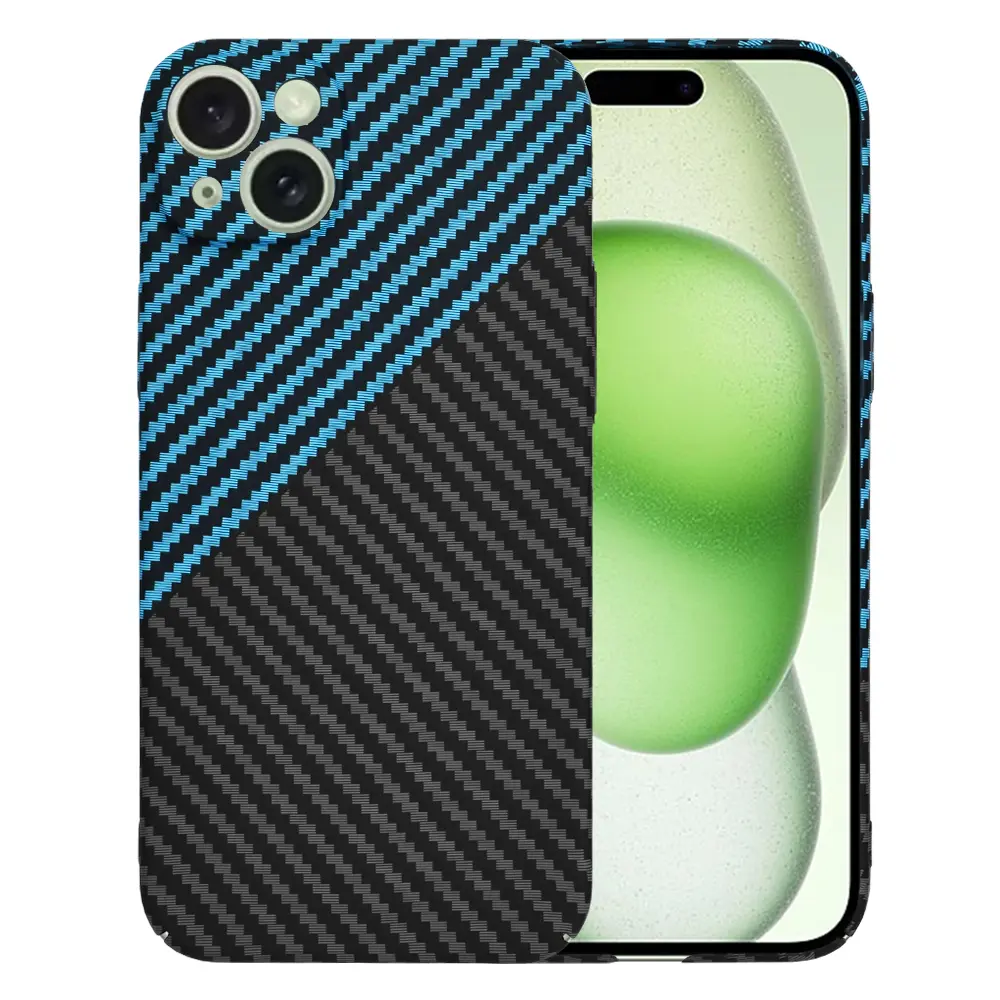 Techsuit Carbonite FiberShell pro iPhone 15 Plus v modré Pulse