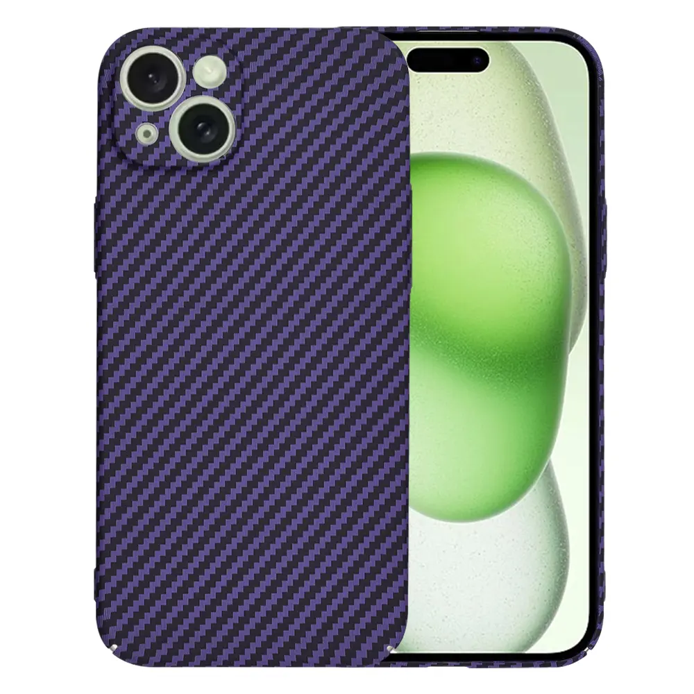 Techsuit Carbonite FiberShell pro iPhone 15 Plus fialová
