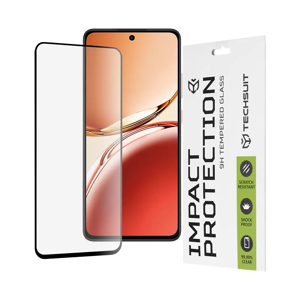 Ochranné sklo Techsuit 111D pro Oppo Reno12 F Reno12 FS černé