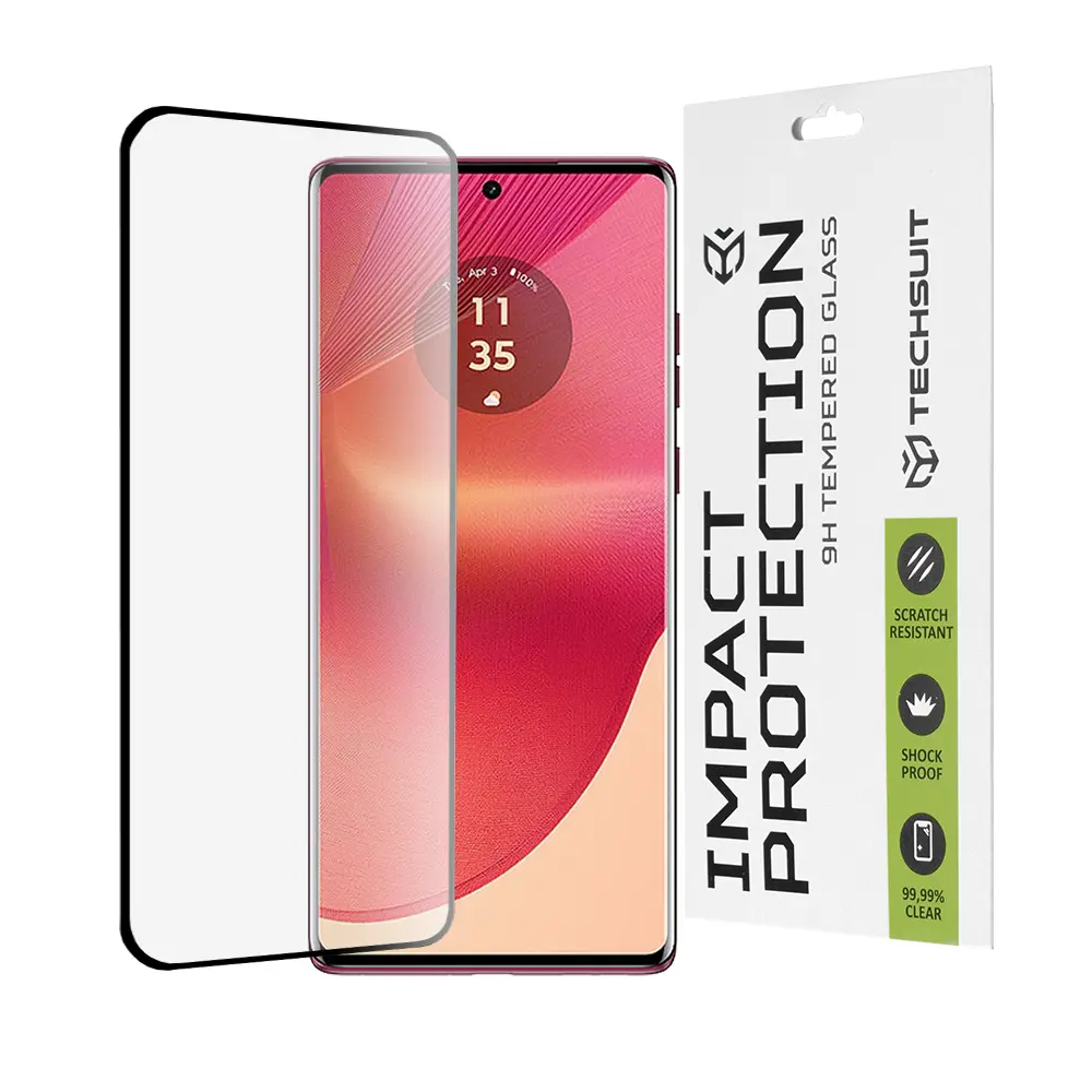 Ochranné sklo Techsuit 111D 3D zakřivené pro Motorola Edge 50 Fusion černé