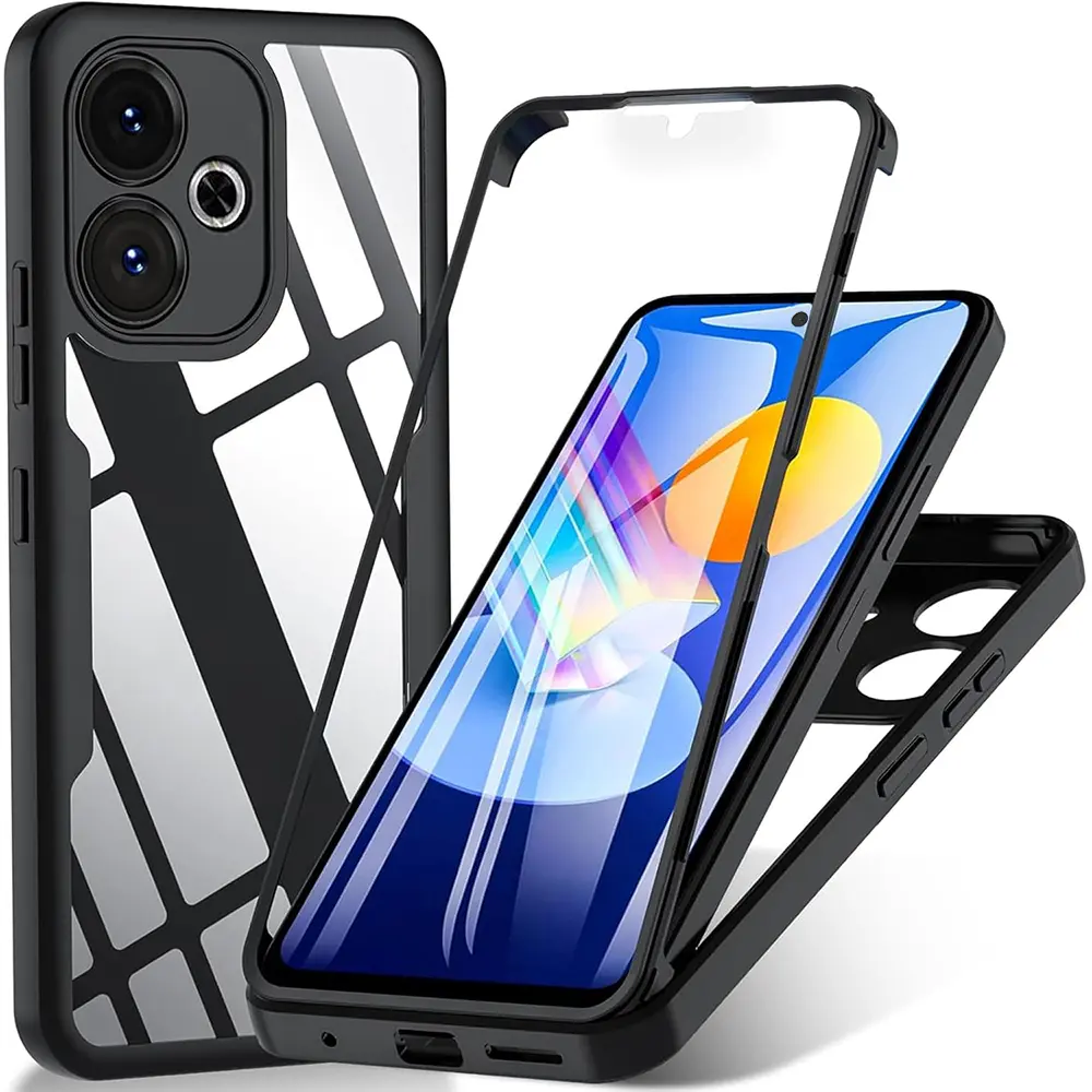 Techsuit ColorVerse 360 Series + Ochranné sklo Xiaomi Redmi 13 Poco M6 4G černá