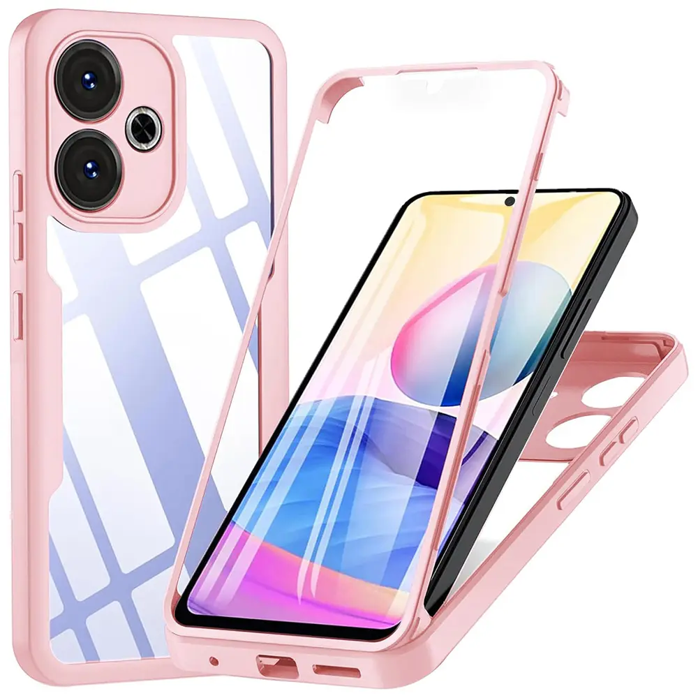 Techsuit ColorVerse 360 Series + Ochranná fólie Xiaomi Redmi 13 / Poco M6 4G Růžová