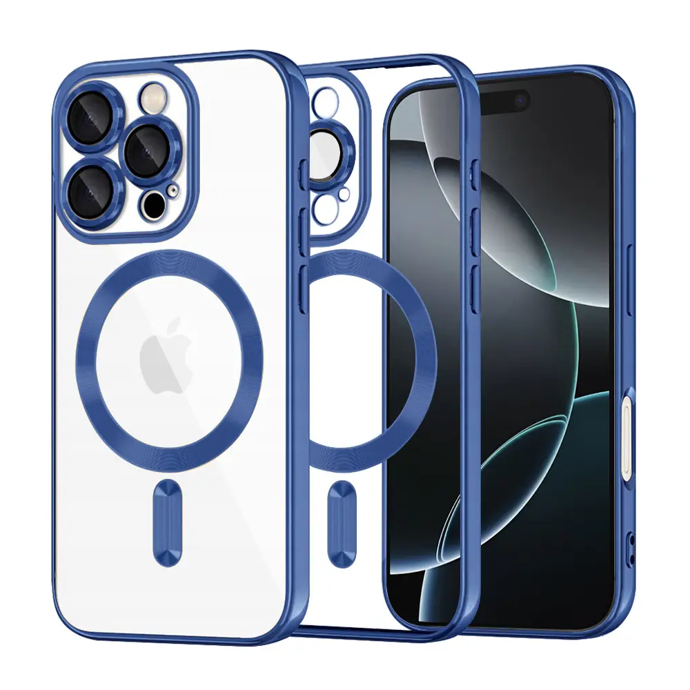 Techsuit Luxury Crystal MagSafe pro iPhone 16 Pro v tmavě modré
