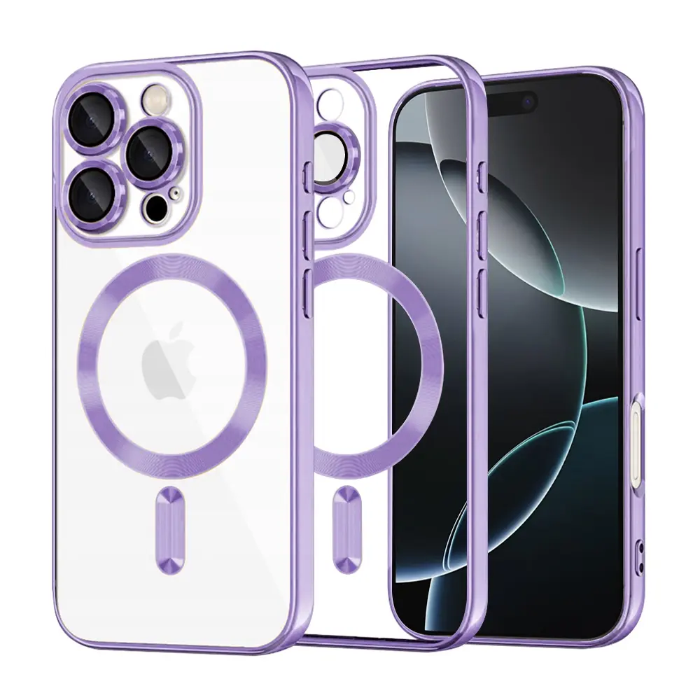 Techsuit Luxury Crystal MagSafe pro iPhone 16 Pro světle fialová
