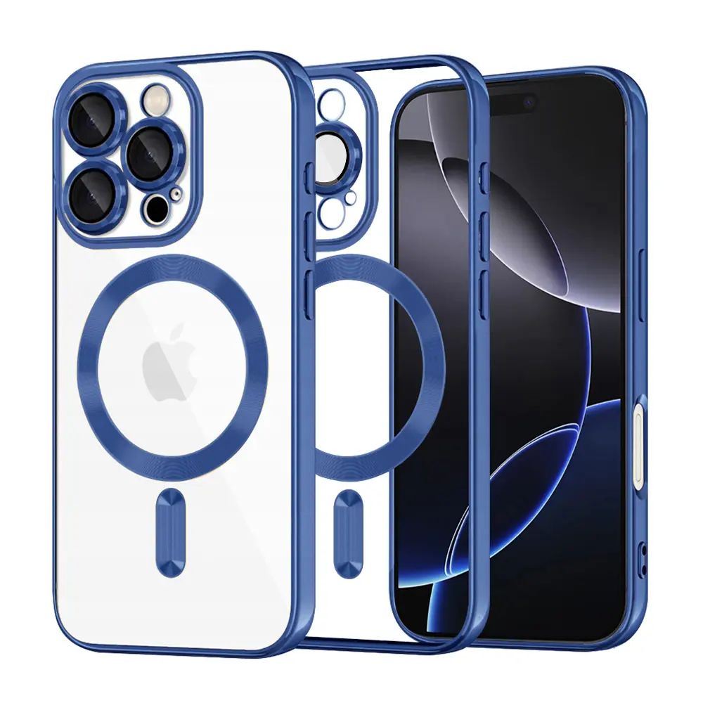 Techsuit Luxury Crystal MagSafe pro iPhone 16 Pro Max v tmavě modré