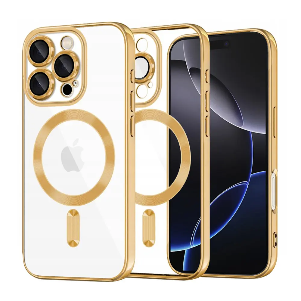 Techsuit Luxury Crystal MagSafe pro iPhone 16 Pro Max zlatý