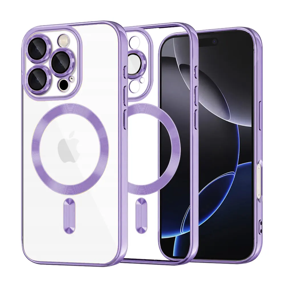 Techsuit Luxury Crystal MagSafe pro iPhone 16 Pro Max světle fialová