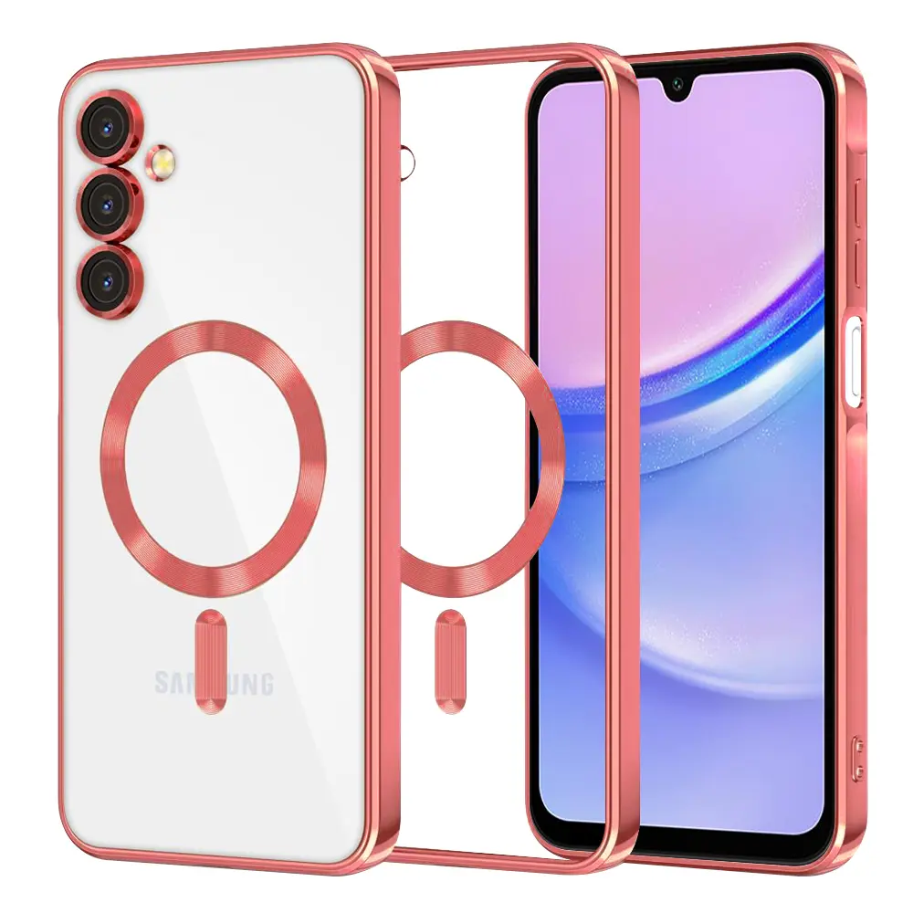 Techsuit Luxury Crystal MagSafe pro Samsung Galaxy A15 4G / A15 5G červený