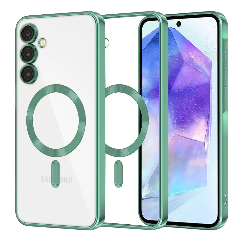 Techsuit Luxury Crystal MagSafe pro Samsung Galaxy A55 5G světle zelená