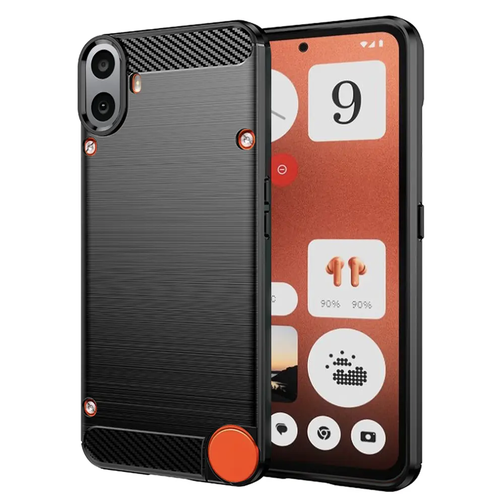 Telefon Nothing CMF Phone 1 černý silikonový obal Techsuit Carbon