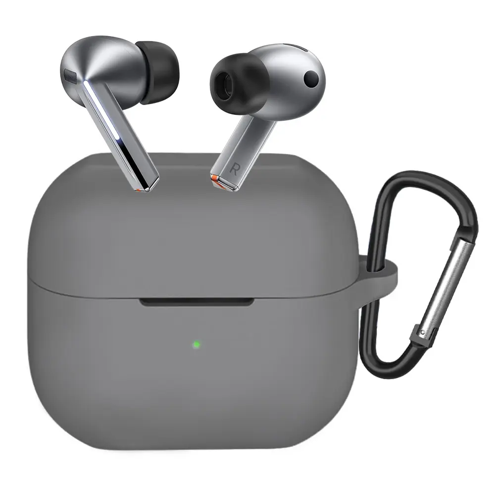 Techsuit silikonové pouzdro pro Samsung Galaxy Buds 3 3 Pro 3 FE šedé