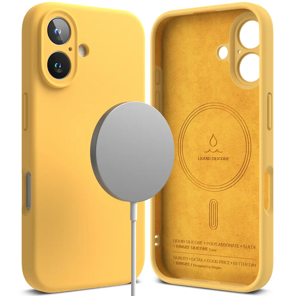 Ringke Silicone Magnetic MagSafe pro iPhone 16 Plus žlutý