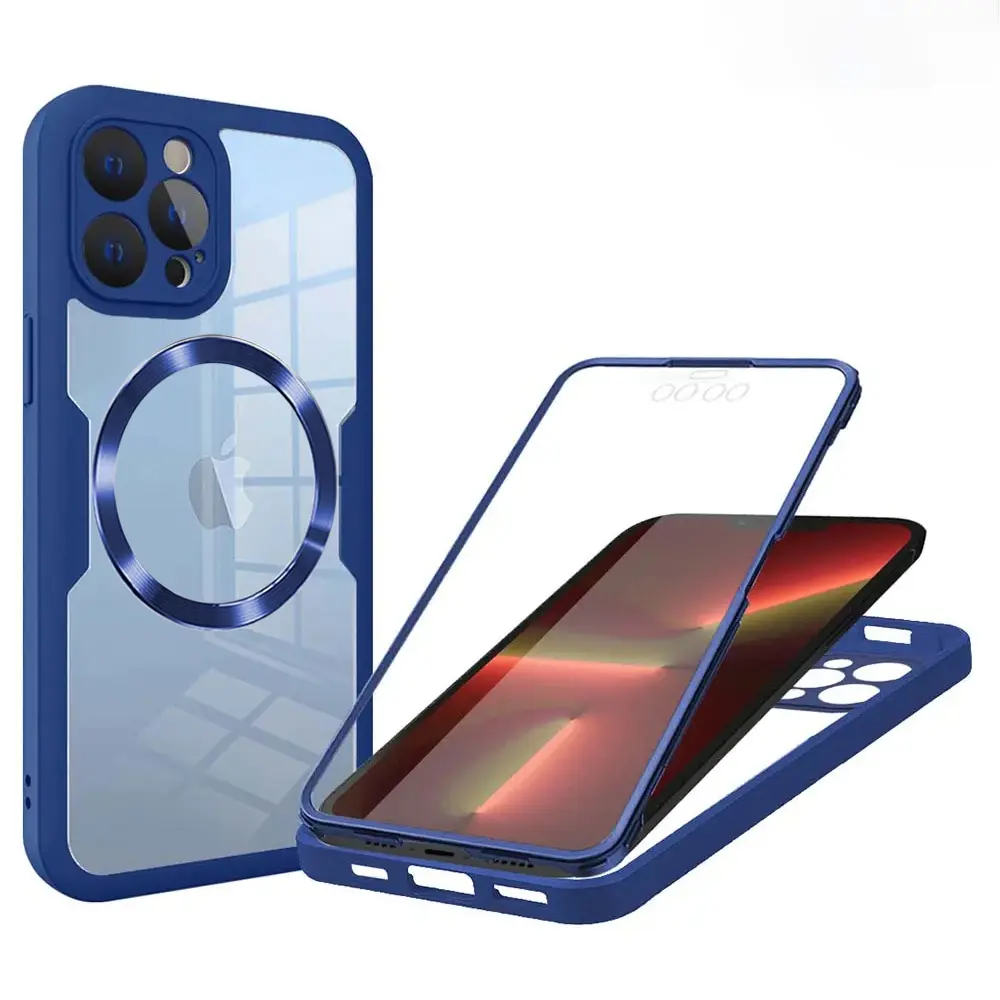 Techsuit ColorVerse 360 MagSafe Series Ochranné sklo iPhone 13 Pro Modrá