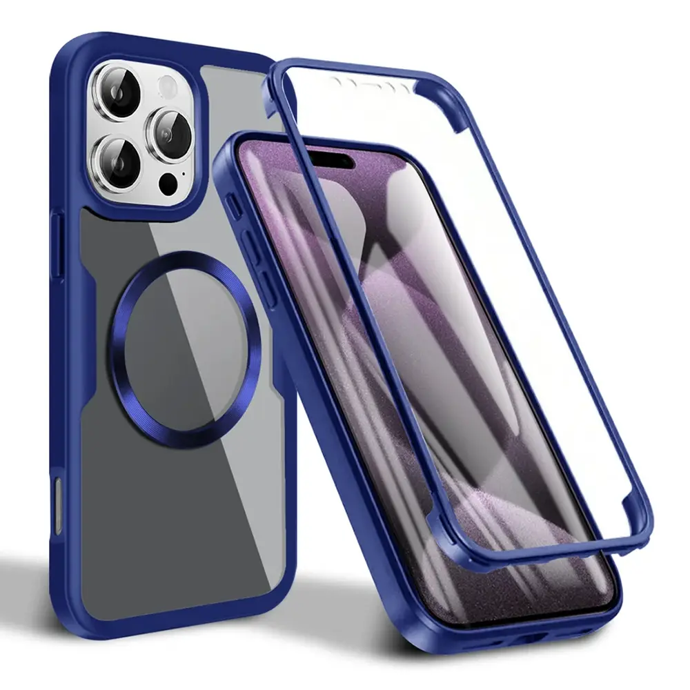 Techsuit ColorVerse 360 MagSafe Series Ochranné sklo iPhone 16 Pro Modrá