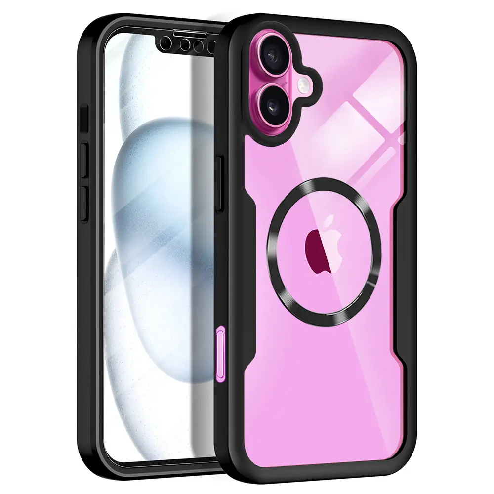 Techsuit ColorVerse 360 MagSafe Series + Ochranné sklo iPhone 16 Plus černá