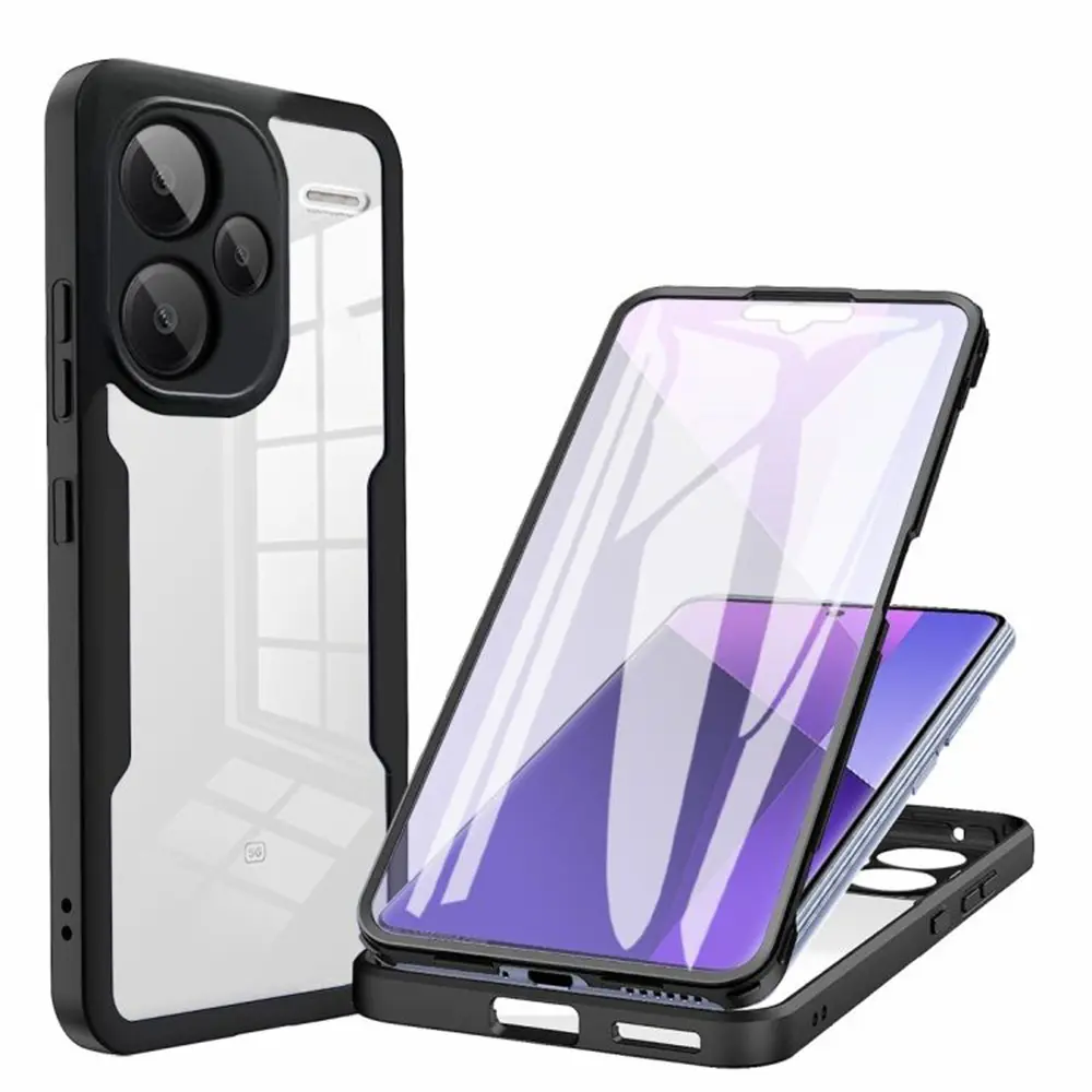 Techsuit ColorVerse 360 Series + Ochranné sklo Xiaomi Redmi Note 13 Pro+ 5G Černá