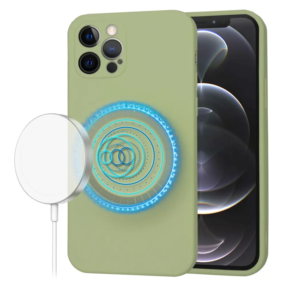 Techsuit SoftFlex MagSafe pro iPhone 12 Pro v barvě matcha