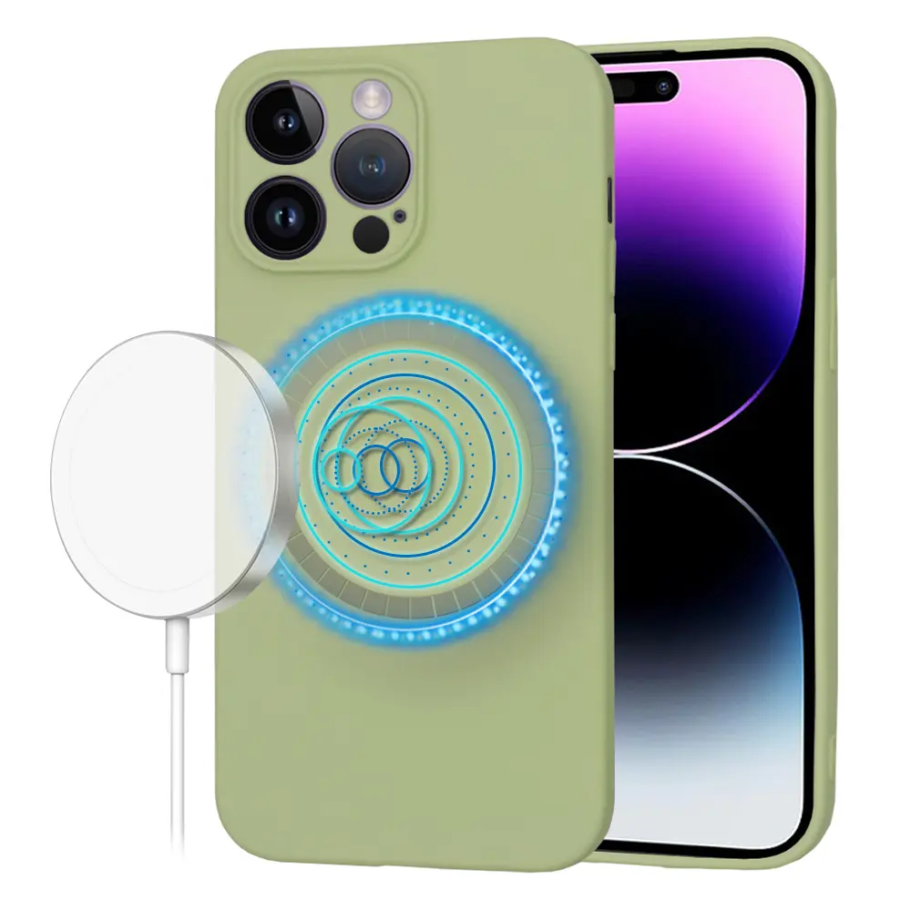 Techsuit SoftFlex MagSafe pouzdro iPhone 14 Pro Max matcha
