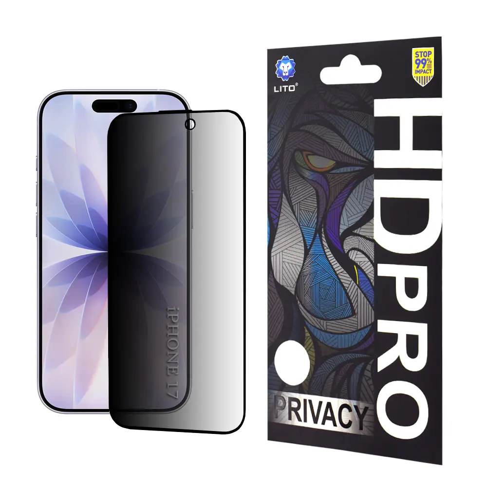 Lito HD Pro Privacy pro iPhone 17 iPhone 16 Pro černá